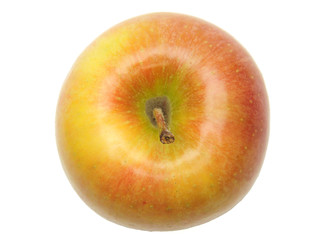 Ripe apples on a white background