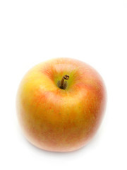 Ripe apples on a white background