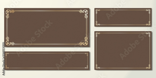 高級感のあるフレームデザイン カードデザインのテンプレート Wall Mural ｄｅｓｉｇｅｎ ｂｏｘ