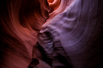 Amazing View to the Antelope Canyon Curves, Arizona, USA