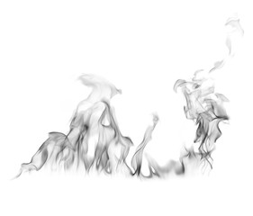 Obraz na płótnie Canvas Smoke black on a white background