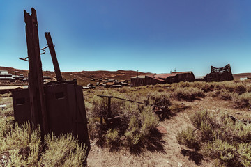The ghost town of Bodie California, famous place of the gold rush