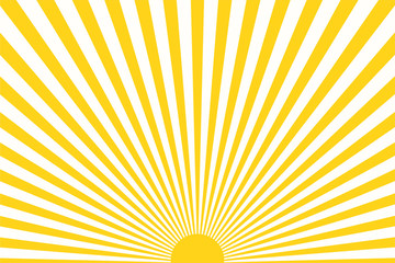 Abstract yellow sun rays background in pop art style for your design, stock vector illustration