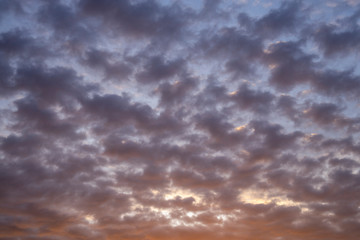 Naklejka na ściany i meble beautiful sky at sunrise in the south of France