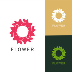Vector abstract flower. Flower logo. Wedding logo. Spa, yoga and relax concept