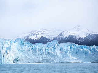Fototapeta na wymiar Perito moreno Glacier view from the lake Argentino