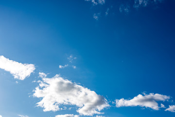 Blue sky with white clouds