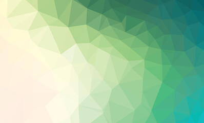 Fototapeta premium Light Green vector polygon abstract backdrop. Polygonal abstract vector with gradient. Textured pattern for your backgrounds