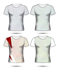  t-shirt templates abstract geometric collection of different colors polygonal mosaic