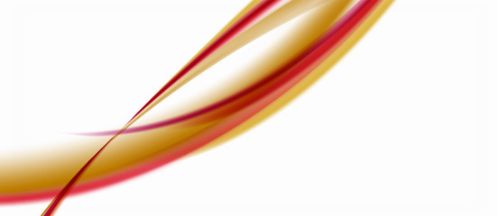 Line wave art illustration on light backdrop. Vector abstract design banner template. Business template