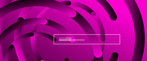 Obraz premium Abstract background. Geometric circles and fluid gradient. Line design, technology hi-tech digital illustration. Vector Illustration For Wallpaper, Banner, Background, Card, Book Illustration