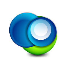 Vector swirl circle banner, 3d style abstract sphere or round shape icon or background templates. Vector Illustration For Wallpaper, Banner, Background, Card, Book Illustration, landing page