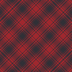 Tartan red and black seamless pattern.