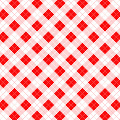 Tartan red and white seamless pattern.