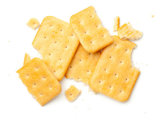 Crashed Crackers Isolated On White Background