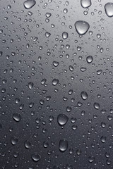 Water drops on metallic surface