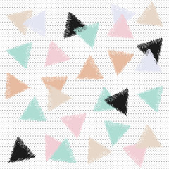 Pastel backdrop with triangles