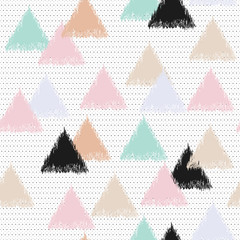 Pastel illustration with triangles