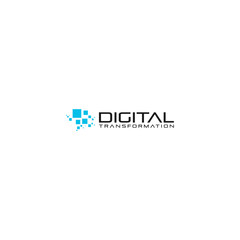 Digital logo icon. Letter D vector element