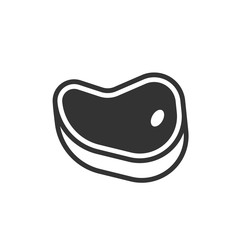 Steak icon in line style. Vector sign