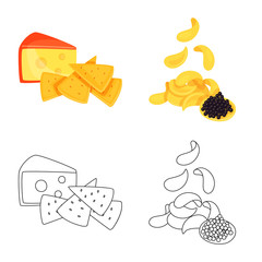 Vector design of taste and seasonin logo. Collection of taste and organic stock symbol for web.