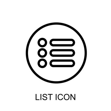 List icon - Content view options. Vector sign