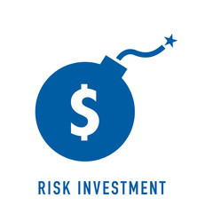 risk investment concept line icon. Simple element illustration. risk investment concept
