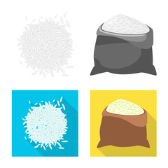 Vector illustration of crop and ecological icon. Collection of crop and cooking vector icon for stock.