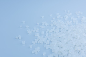 Biodegradable plastic pellets made from starch and renewable sources - obrazy, fototapety, plakaty