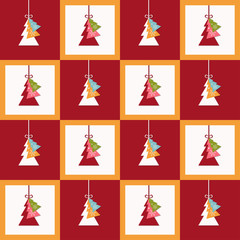 Abstract Christmas Tree Seamless Pattern Background