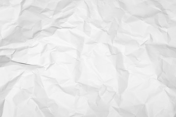 Obraz premium White crumpled paper texture background.