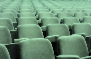Naklejka premium Empty rows of theater or movie seats.