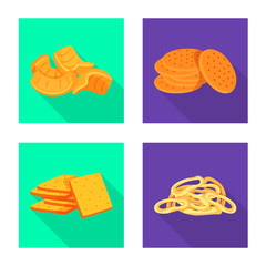 Isolated object of Oktoberfest and bar logo. Collection of Oktoberfest and cooking stock vector illustration.