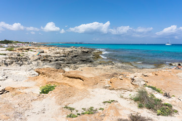 Es Calo de Sant Agusti in Formentera Spain