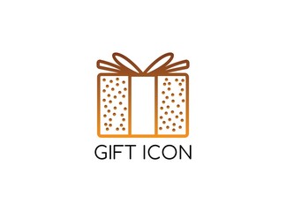Simple and Lovely Gift Icon with Modern Concept. Designed in Outline Style Isolated on White Background. Very Suitable for Valentine, Christmas, Birthday and Happy New Year Gift Icon. Vector