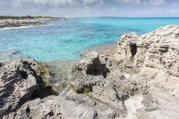 Turquoise Mediterranean sea Formentera island Spain