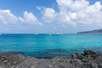 Fototapeta premium Turquoise Mediterranean sea Formentera island Spain