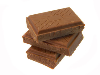 chocolate isolated on white background