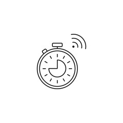 smart timer - minimal line web icon. simple vector illustration. concept for infographic, website or app.