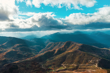 aerial view of mountains