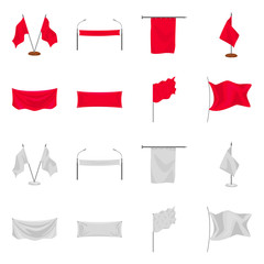 Isolated object of texture and presentation icon. Collection of texture and media stock vector illustration.