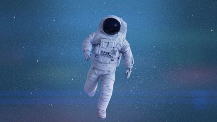 astronaut on a mission in outer space © dottedyeti