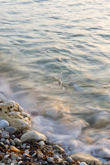 Obraz premium Sunset in Denia Almadrava beach Alicante Spain