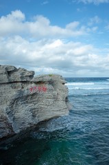 rock in the sea
