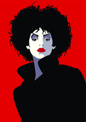 Fashion woman in style pop art. Vector illustration