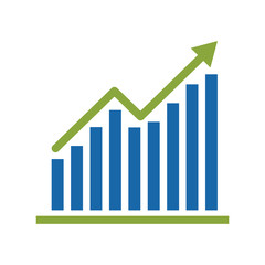 vector bar chart illustration, business graph. data growth diagram