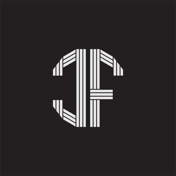 recommend clip art: CF Logo monogram with outline style linked isolated on black background