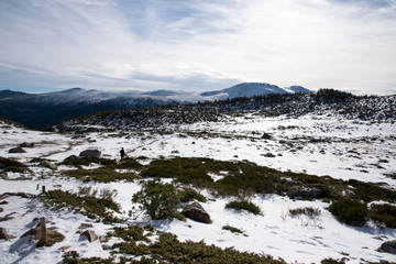 Mountains of the Sierra de Guadarrama in Madrid Spain