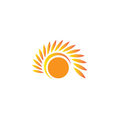 sun  ilustration logo vector template.