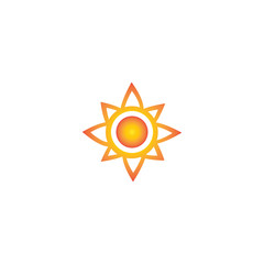 sun  ilustration logo vector template.